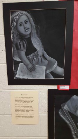 Art students' Personal Monuments were among pieces displayed at Art Expo.