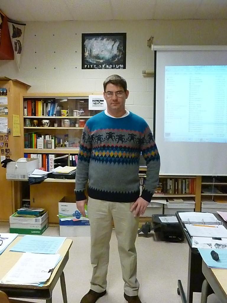 Mr. Kusniezs sweater for Ugly Sweater Day!