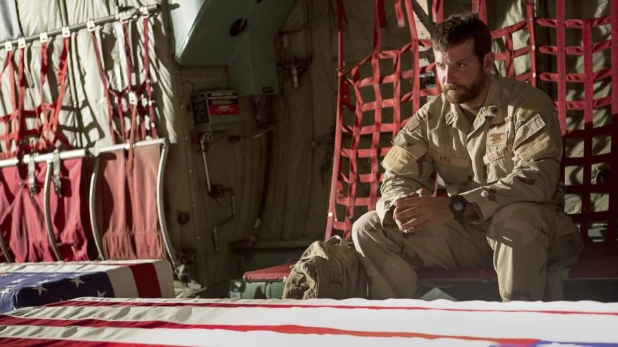 Bradley Cooper as Chris Kyle in American Sniper.