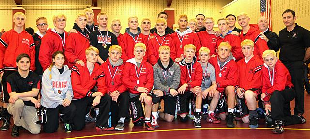 The Bears following their second place finish at District 1-AAA Duals on February 4th.