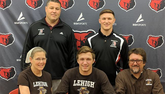 Elijah Jones makes his commitment to Lehigh University with his parents and coach/brother Mr. David Jones