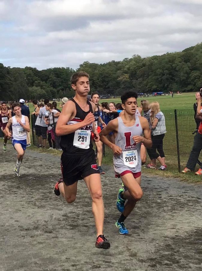 Josh Endy competes in a cross country race.