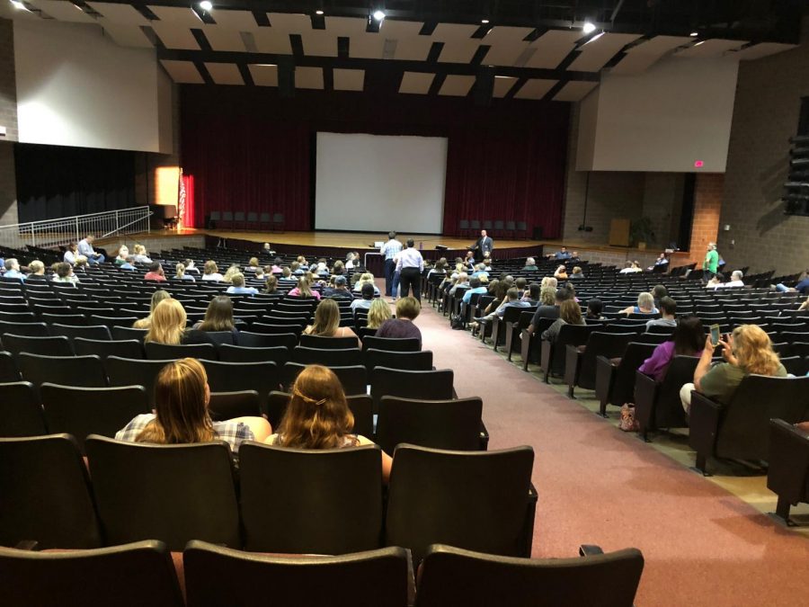 A Town Hall meeting was held at the high school Thursday evening to address recent rumors and safety concerns. 