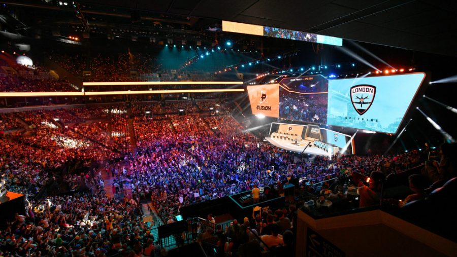 NEW YORK, NY - JULY 28: A view of the arena as Philadelphia Fusion play London Spitfire during Overwatch League Grand Finals - Day 2 at Barclays Center on July 28, 2018 in New York City.  (Photo by Bryan Bedder/Getty Images for Blizzard Entertainment )