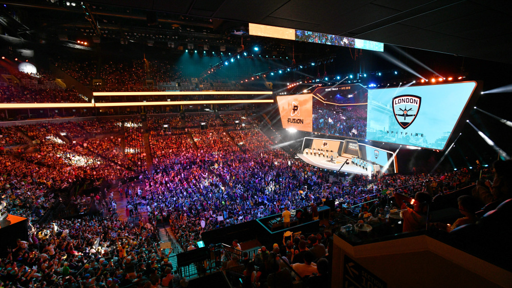 NEW YORK, NY - JULY 28: A view of the arena as Philadelphia Fusion play London Spitfire during Overwatch League Grand Finals - Day 2 at Barclays Center on July 28, 2018 in New York City. (Photo by Bryan Bedder/Getty Images for Blizzard Entertainment )