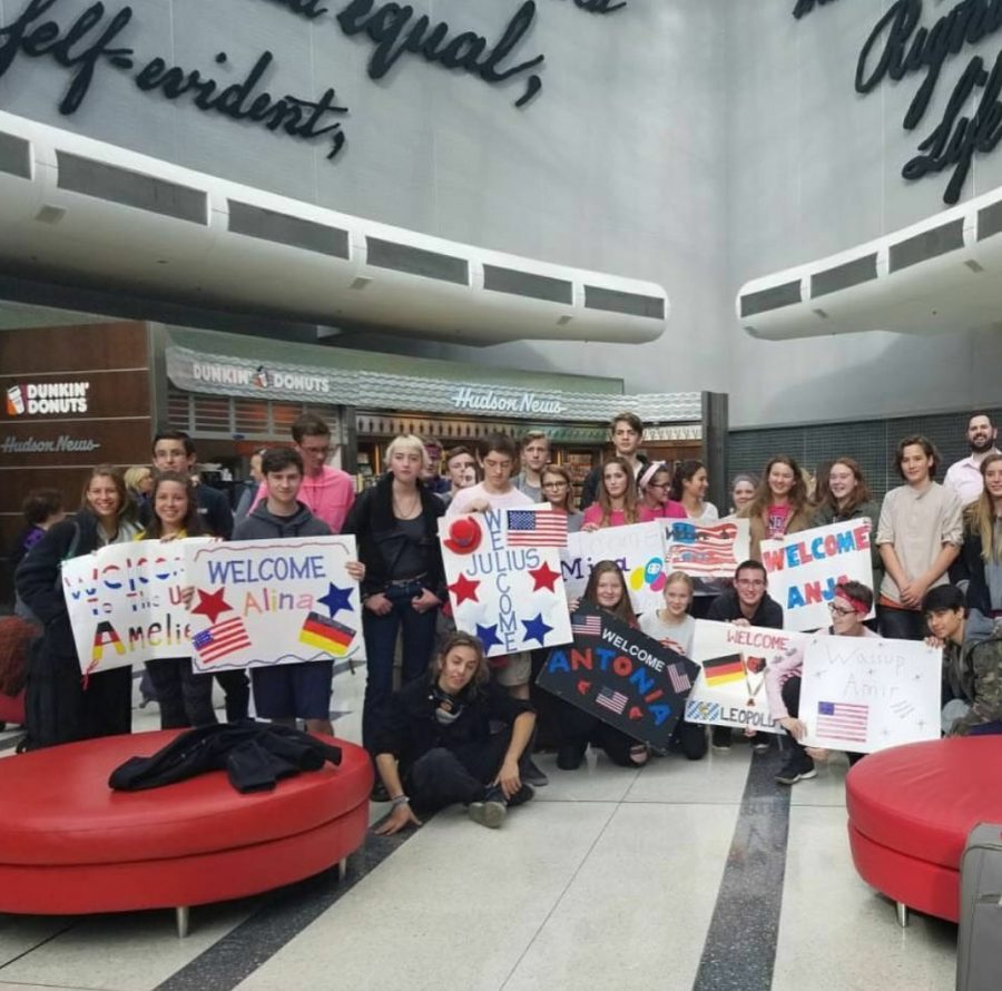 GAPP students are greeted by their host students when they arrived at the airport a few weeks ago.