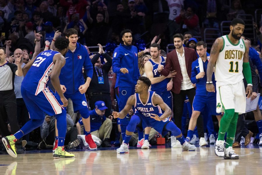 Sixers' Jimmy Butler drilled a shot to ice the game against the Celtics, as the Sixers won 118-115 on Wednesday.