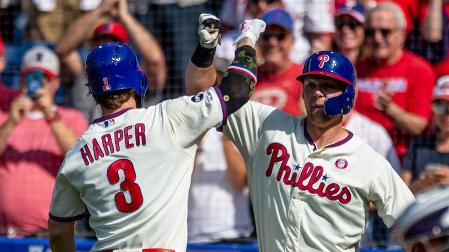 Phillies+Bryce+Harper+crushed+2+home+runs+and+6+RBI+in+the+Phillies+series+sweep+over+the+Colorado+Rockies+over+the+weekend.+