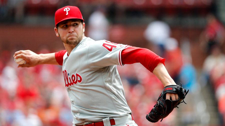 Phillies+starting+pitcher+Jerad+Eickhoff+threw+a+masterful+8+inning%2C+3+hit%2C+4+strikeout+shutout+in+the+Phillies+5-0+win+over+St.+Louis+on+Wednesday.