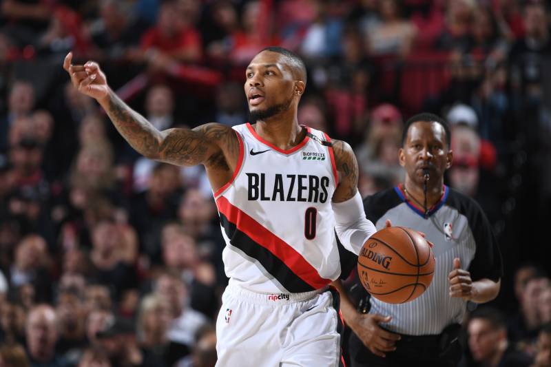 Portland+Trail+Blazers+Damian+Lillard+dropped+32+points+in+the+Blazers+119-108+win+over+Denver+in+game+6+of+the+Western+Conference+Finals.