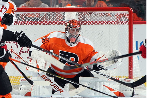 Carter Hart Shows Out First NHL Shutout at Home Opener