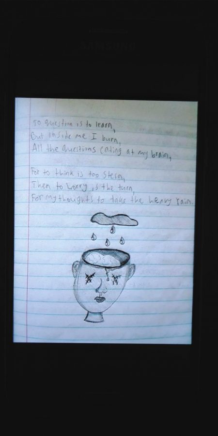 Junior Sam Hoffman wrote an untitled poem centered around expressing her anxiety.