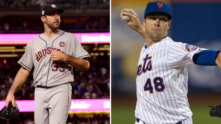 Houston+Astros+Justin+Verlander+and+New+York+Mets+Jacob+deGrom+were+named+the+2019+MLB+Cy+Young+Award+Winners.