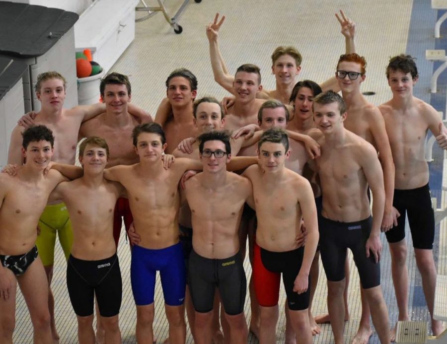 Boys swimming team celebrated a PAC victory Boyertown hasnt had in ten years.