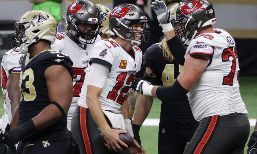 Tampa Bay Buccaneers defeat divisional rival New Orleans Saints in NFC Divisional Round game in quarterback Drew Brees final NFL game.