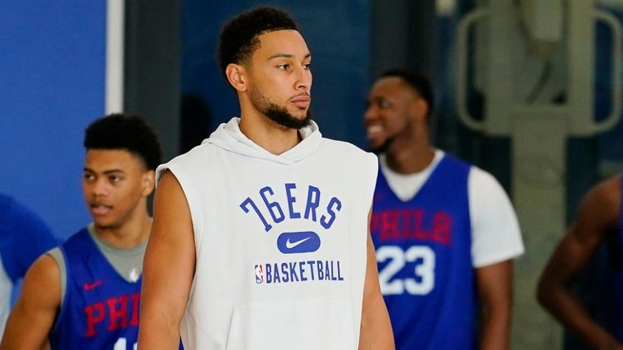 Ben Simmons is kicked out of practice. I dont care about that man, says star teammate Joel Embiid when addressing the issues between the team and Simmons.