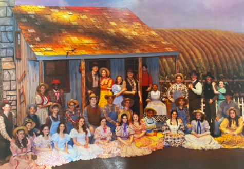 The official cast  photo for BASHs musical titled Oklahoma! 