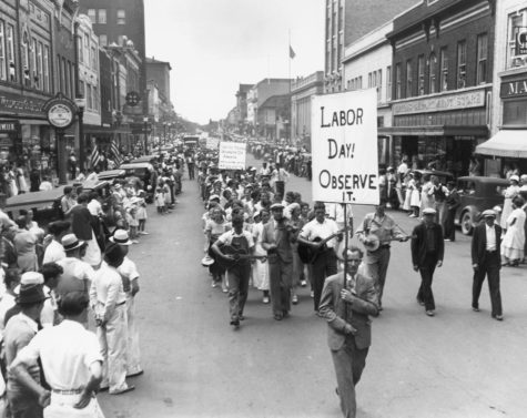 One of the many protests that took place by American labor workers