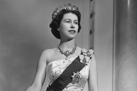 32 year old Queen Elizabeth II in 1958 at Buckingham Palace