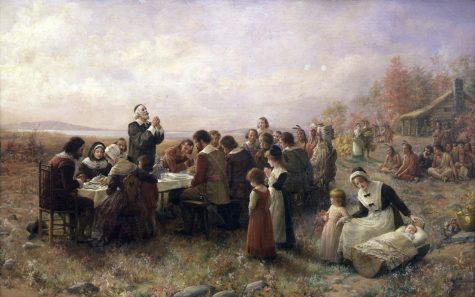 Painting of the First Thanksgiving, by Jennie Augusta Brownscombe