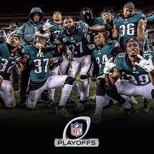 Philadelphia Eagles celebrate their victory against the Giants 