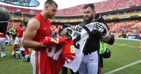 Kelce brothers make history as they compete against each other in Super Bowl LVII