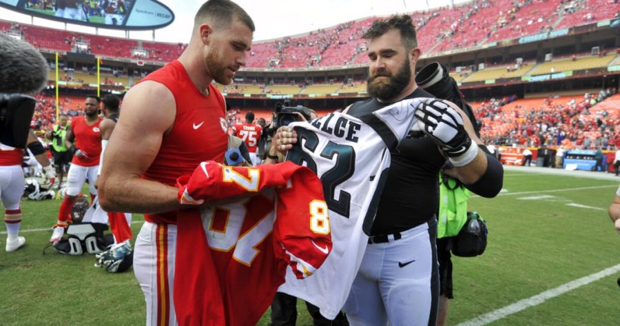 Kelce+brothers+make+history+as+they+compete+against+each+other+in+Super+Bowl+LVII