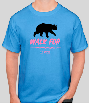 T-shirt being sold for the WalkForLives club