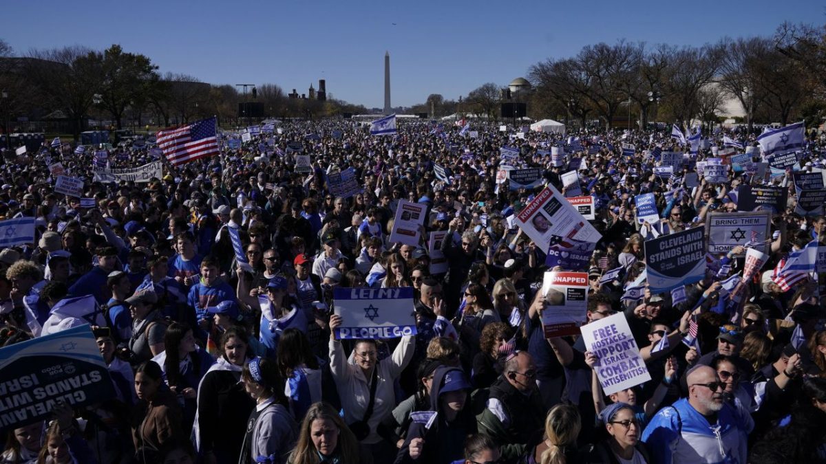 Protesters that focus on supporting Israel in Washington D.C.
