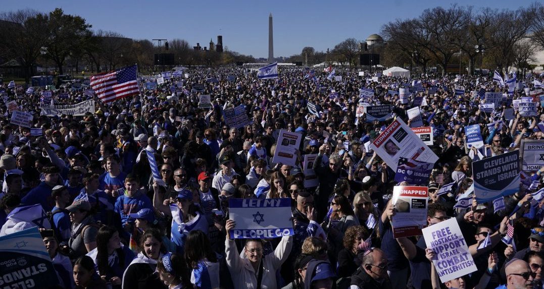 Protesters that focus on supporting Israel in Washington D.C.