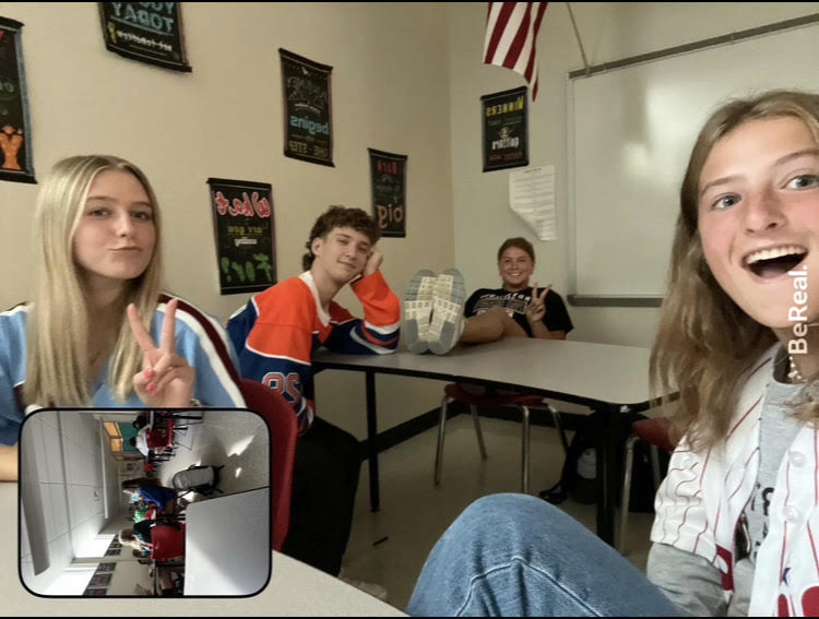Clem (Far right), with Cara Pavlik (Far left), Gage Gehris (Center left), and Hailey Schildt (Center right)