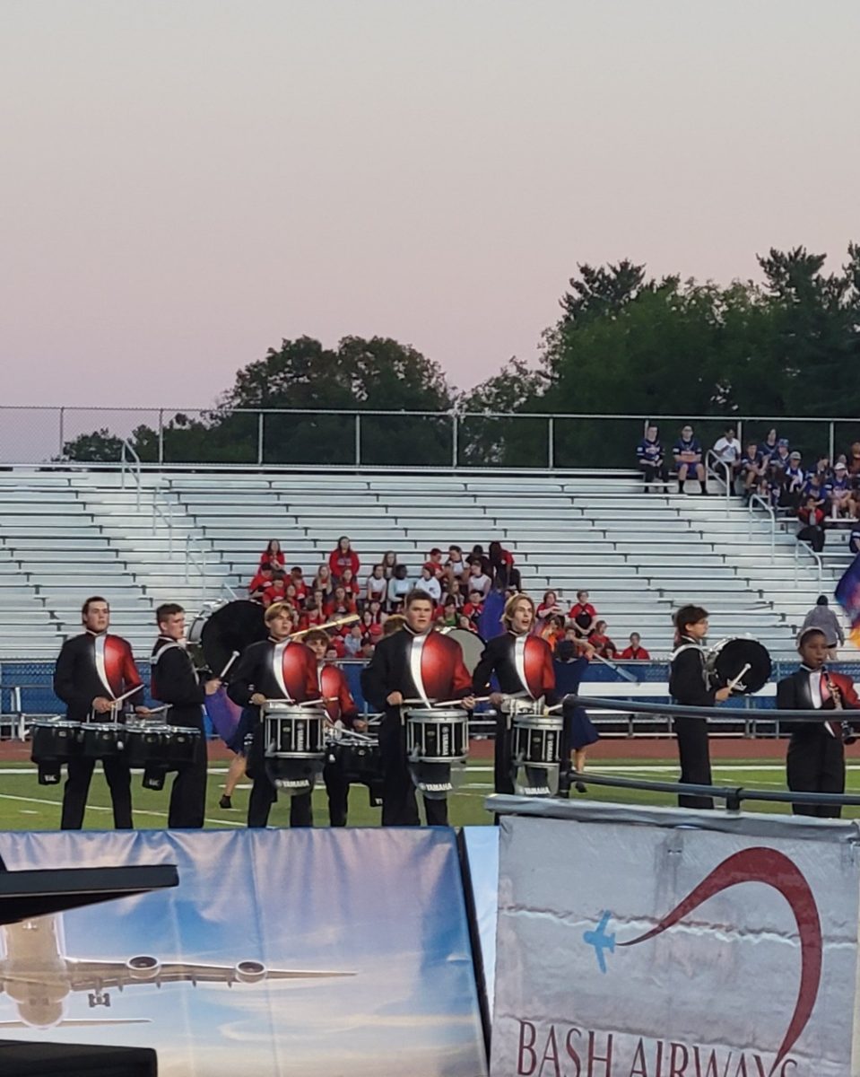 Students marching at Cavalcade of Bands at Springford HS on Sep. 20th