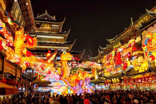 A traditional Lunar New Year celebration