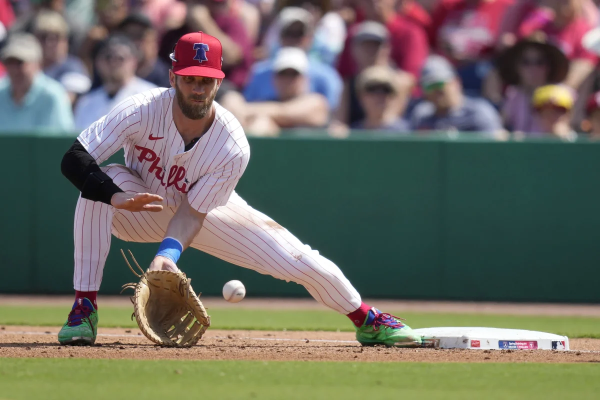 Phillies first baseman, Bryce Harper, has been dealing with his back injury as he navigates Spring Training