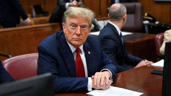 Trump sitting in New York court for charges of election interference and mishandling of classified government documents.