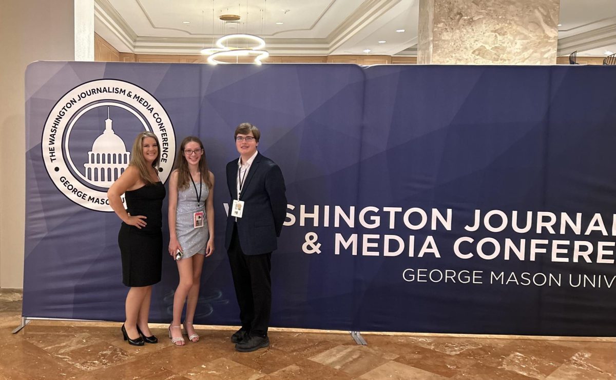Mrs. Schaarschmidt, Emma Webster, and I at the Washington Journalism and Media conference, July 2023.