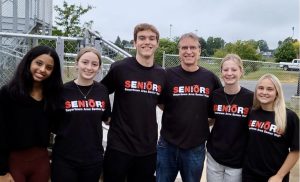 BASH Senior class officers at the senior sunrise, Boyertown softball field.