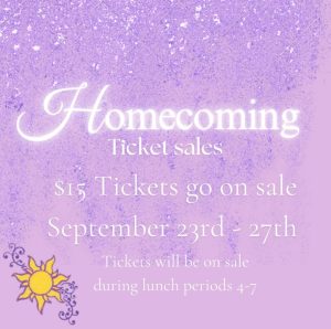 BASH's student council posted an infographic to their Instagram, reminding students of ticket sales happening this week.