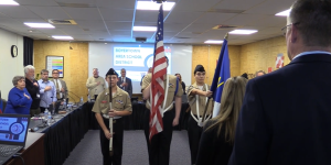 JROTC presents the flag