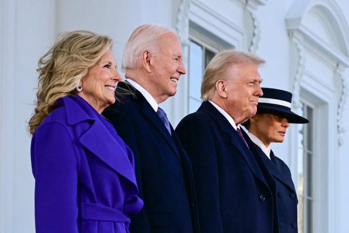 Former president Joseph Biden and current president Donald Trump during the inauguration.