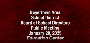 The School Board's intro card.