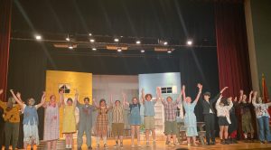 "The Birds That Stay" cast celebrating their hard earned cheers.