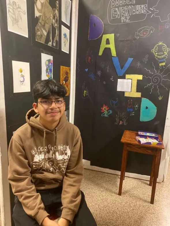 David Campos Barragan outside of his senior spotlight