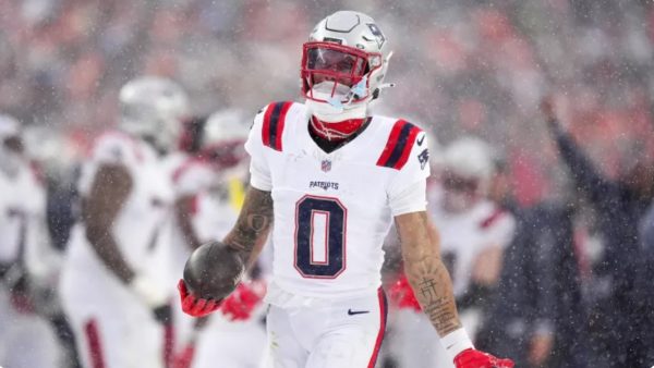 Patriots CB Christian Gonzalez after his game-winning interception