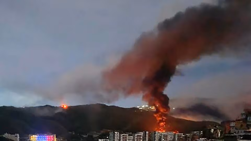 The Venezuelan capital after the attack.