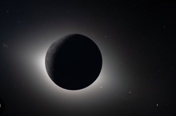 A picture the astronauts took on the solar eclipse