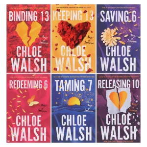 The books of the series, Boys of Tommen, by Chloe Walsh.